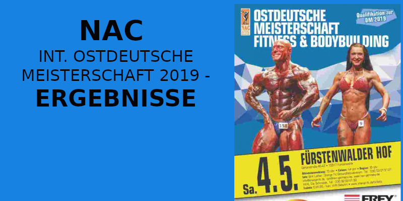 NAC INT. OSTDEUTSCHE MEISTERSCHAFT 2019 - ERGEBNISSE