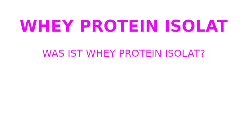 Whey Protein isolat